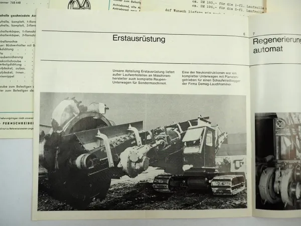 Traktortecnic Kulenkampff Grevelsberg Raupenketten 6x Prospekt 2x Preisliste1964