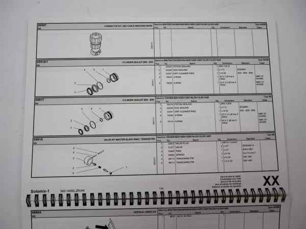Trioliet Mullos Solomix 1 ZK AK Futtermischwagen Ersatzteilliste Parts List 2010