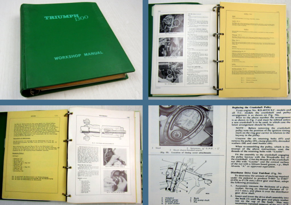 Triumph 1300 Workshop Manual Werkstatthandbuch Reparaturanleitung 1965 - 1969