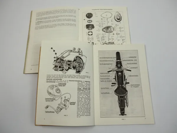Triumph BDG 125 L SL Motorrad Betriebsanleitung Ersatzteilliste 1950er Jahre