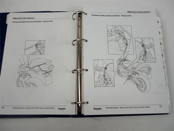 Triumph Daytona 675 Street Triple + R Werkstatthandbuch Reparaturanleitung 2009