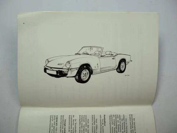Triumph Spitfire 1500 Betriebsanleitung Bedienung 1976