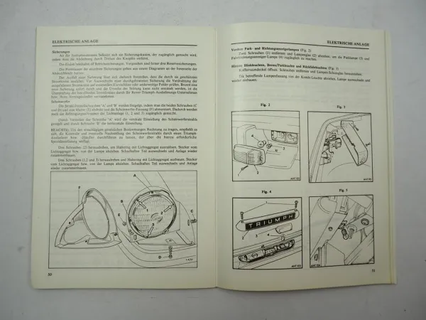 Triumph Spitfire 1500 Betriebsanleitung Bedienung 1976