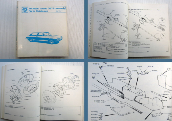 Triumph Toledo Spare Parts List Parts Catalogue 1973 onwards 05/1975