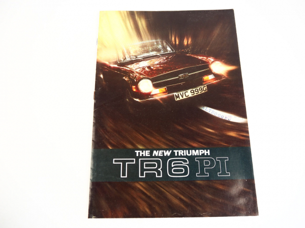 Triumph TR6PI Zweisitzer Sportwagen Cabriolet Roadster Prospekt Brochure 1969