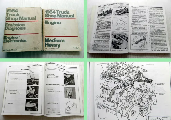 Truck Shop Manual Ford 1984 Medium Heavy Emission Diagnosis Engine Electronics