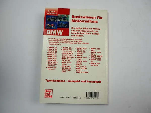 Typenkompass BMW Motorräder seit 1945 J. Leek Motorbuch Verlag 2001