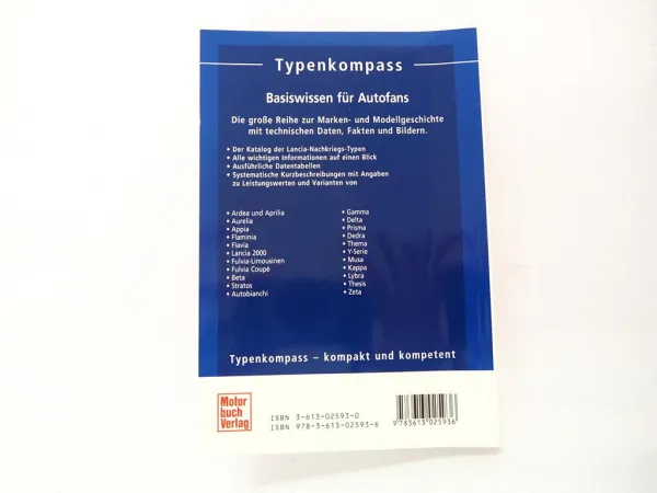 Typenkompass Lancia Personenwagen nach 1945 Gerst Motorbuch Verlag 2007