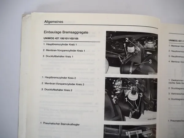 Unimog 427 U1000 bis U1650L Bremsanlage ABS Werkstatthandbuch 1990