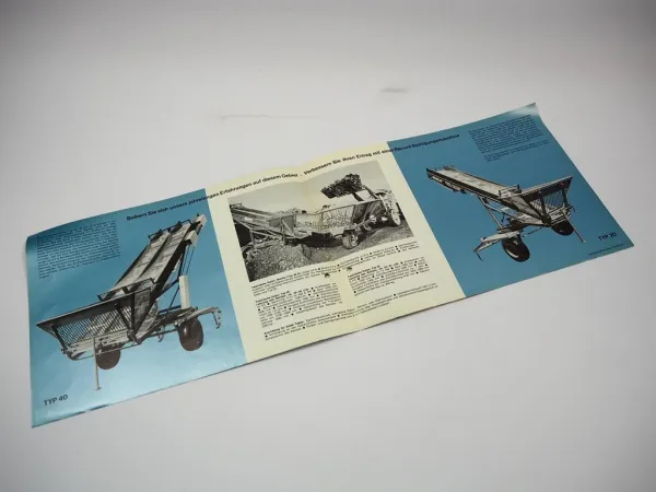 Unsinn Record 40 D Rübenreinigungs- und Förderband Prospekt Techn. Daten 1970er