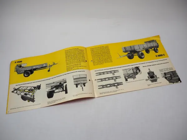 Unsinn Record R 2500 - RG 6000 T Stalldungstreuer Grundausrüstung Prospekt 70er