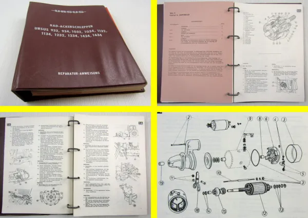 Ursus 932 934 1032 1034 1132 1134 1232 1234 1434 1634 Werkstatthandbuch