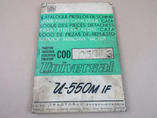 UTB U550 M IF Schlepper Ersatzteilliste 1981 Lista de piese de schimb