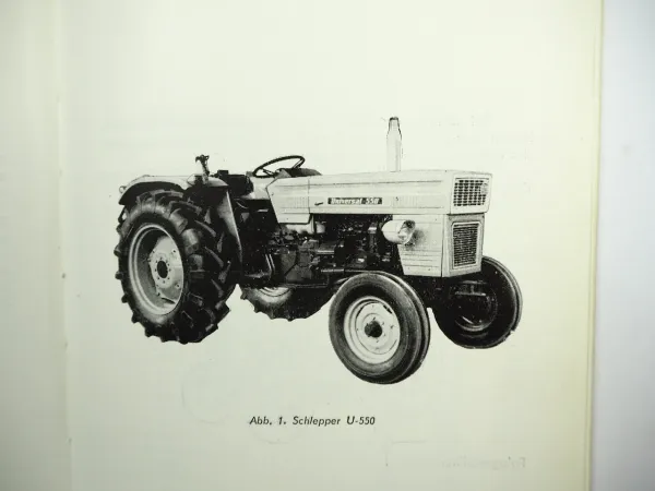 UTB U550 U-550 DT Schlepper Technisches Handbuch Betriebsanleitung 1972
