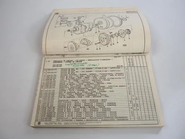 UTB Universal U300IF Tractor Schlepper Spare Parts List Ersatzteilkatalog 1986