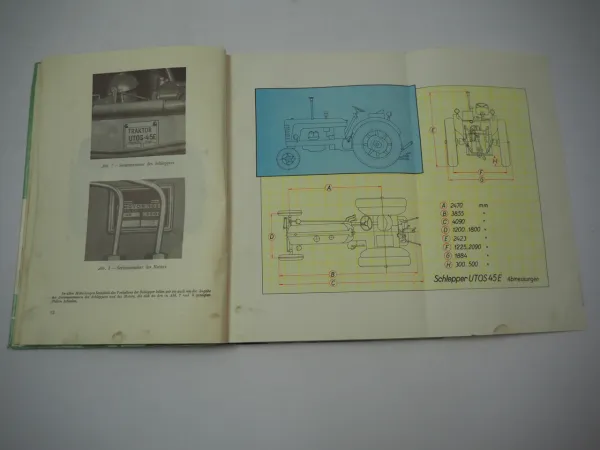 UTOS 45 E Schlepper Betriebsanleitung Wartung Einstellung Pflege 1961 Bukarest Rumänien