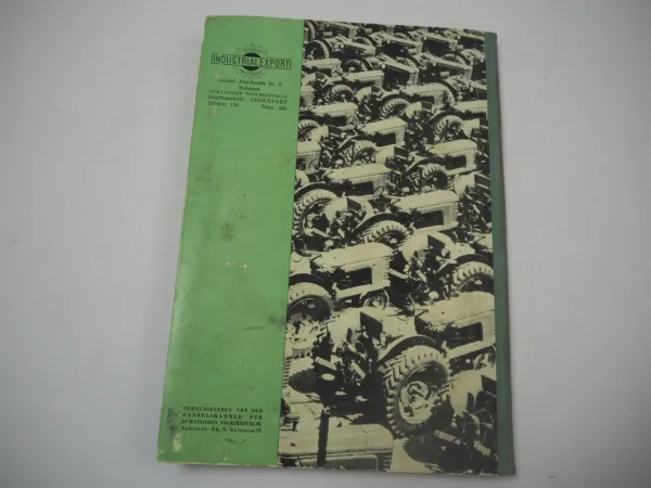 UTOS 45 E Schlepper Betriebsanleitung Wartung Einstellung Pflege 1961 Bukarest Rumänien