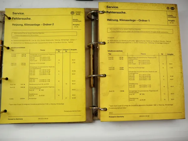 VAG Fehlersuche Motor Heizung Klimaanlage Karosserie Reifen Audi VW Golf T3 T4