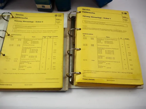 VAG Fehlersuche Motor Klimaanlage Karosserie Reifen Audi 80 100 200 VW Bus Golf