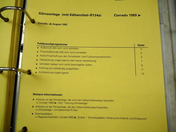 VAG Fehlersuche Motor Klimaanlage Karosserie Reifen Audi 80 100 200 VW Bus Golf