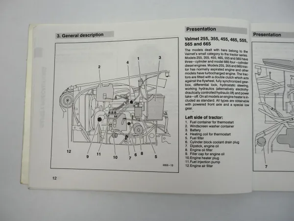 Valmet 355 365 455 465 555 565 665 Tractor Operators Manual Betriebsanleitung
