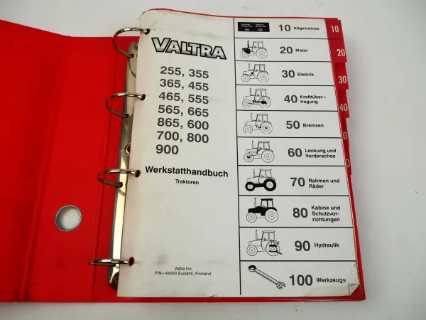 Valtra Valmet 255 355 365 455 465 555 565 665 - 800 900 Werkstatthandbuch