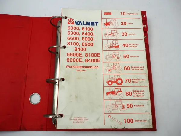 Valtra Valmet 6000 - 8400 6600E - 84700E Traktor Werkstatthandbuch 1990 - 1995 Valtra Valmet 6000 - 8400 6600E - 84700E Traktor Werkstatthandbuch 1990 - 1995