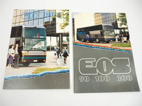 Van Hool EOS 90 100 200 Omnibus 2x Prospekt 1990er Jahre
