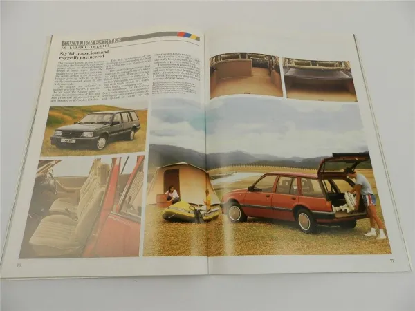 Vauxhall Opel Cars 1987 Nova Astra Belmont Cavalier Manta Prospekt Brochure