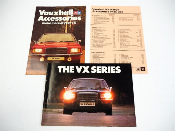 Vauxhall VX Series 1800 2300 GLS Saloon Estate Prospekt Brochure Price List 1976