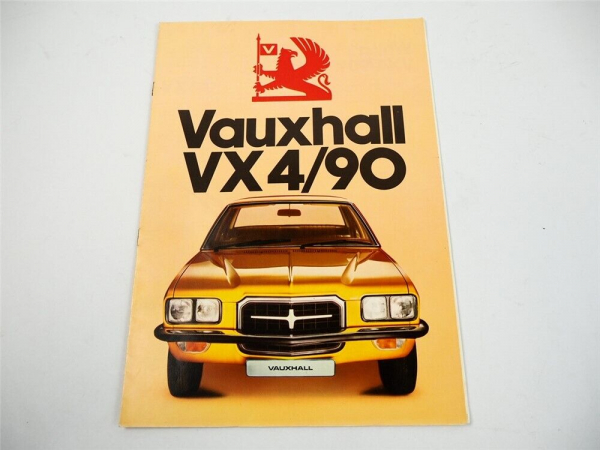 Vauxhall VX4/90 2279 cc Prospekt Brochure 1974