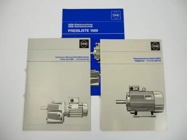 VEM KMER Motoren ZG-KMR Getriebemotoren + Preisliste 1989