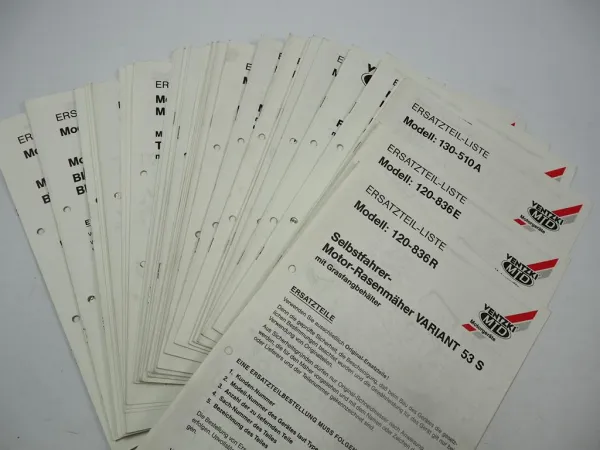 Ventzki MTD Rasenmäher Rasentrac ua 30x Ersatzteilliste Schaltplan Elektrik