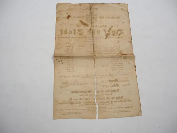 Veranstaltungsblatt Königliches Hof- und Nationaltheater München 1854