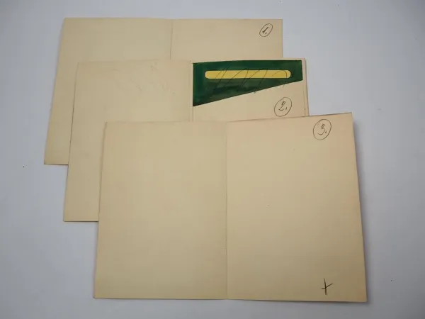 Verlag F. Böhmer Simmern Entwurf für Cover Roman Tusche Druckerei ca. 1940/50er