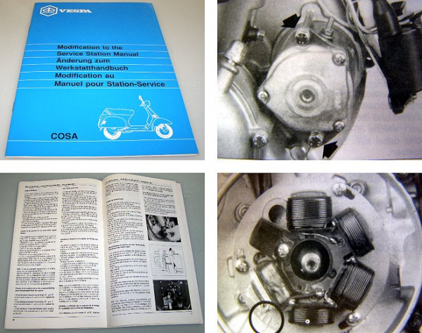 Vespa Cosa 125 150 200 Änderungen Werkstatthandbuch ca 1991 Cosa 2