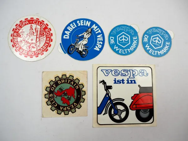 Vespa Piaggio 5x Aufkleber 1xAbziehbild