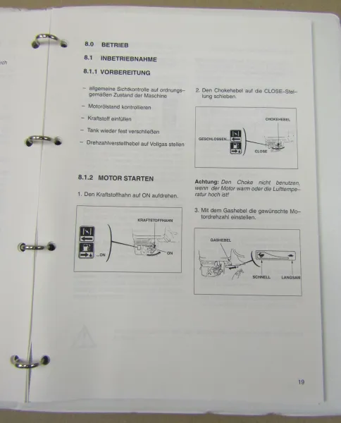 Vibromax AV901 Vibrationsplatte Bedienungsanleitung Ersatzteilliste 2002
