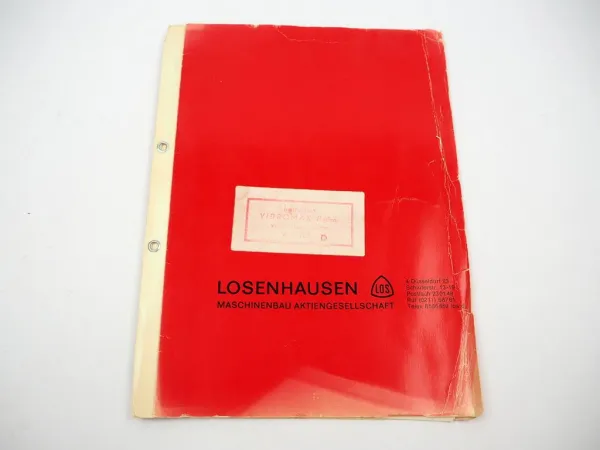 Vibromax AW1250D Bodenverdichter Betriebsanleitung Ersatzteilliste 1970er Jahre