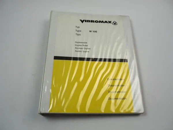 Vibromax Duplexwalze W 100 Betriebsanleitung Ersatzteilliste 1988 / 1993