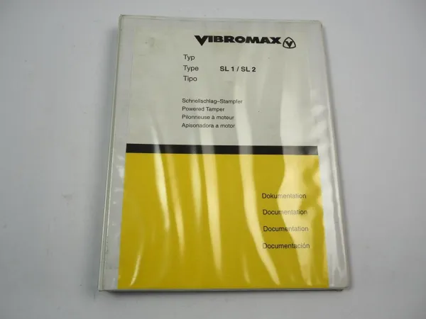 Vibromax Schnellschlag Stampfer SL 1 SL 2 Betriebsanleitung Ersatzteilliste 1995