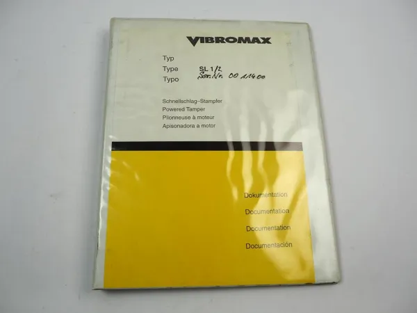 Vibromax Schnellschlag Stampfer SL 1 SL 2 Betriebsanleitung Ersatzteilliste 5/95