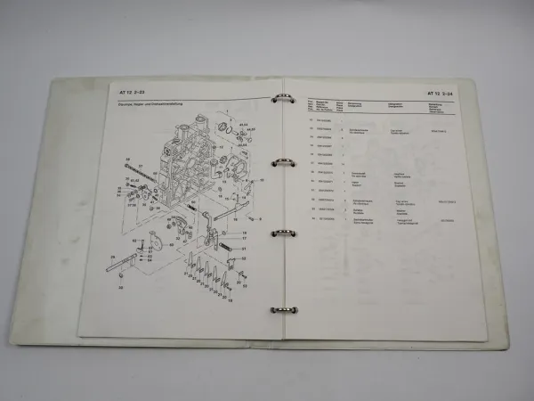 Vibromax Vibrationsplatte AT 12 Ersatzteilliste Ersatzteilkatalog 1998