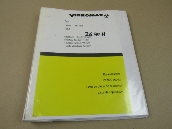 Vibromax W 102 Walze Ersatzteilliste 2002 Parts List Lista Respuestos
