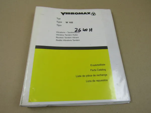 Vibromax W 102 Walze Ersatzteilliste 2002 Parts List Lista Respuestos
