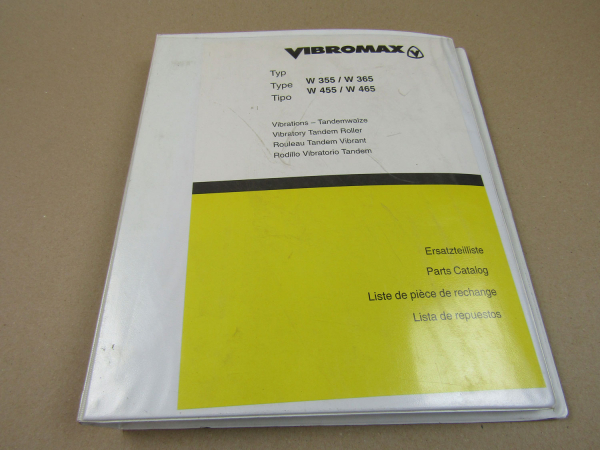 Vibromax W 355 455 365 465 Walze Ersatzteilliste 2000 Parts List Lista Respuesto