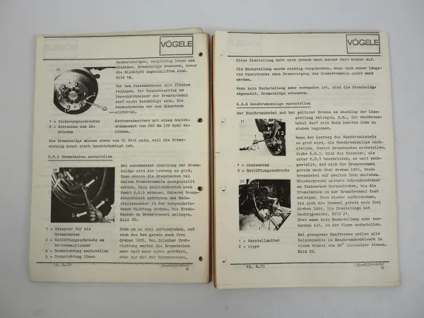 Vögele Super 174 Straßenfertiger Betriebsanleitung Schaltplan 1975