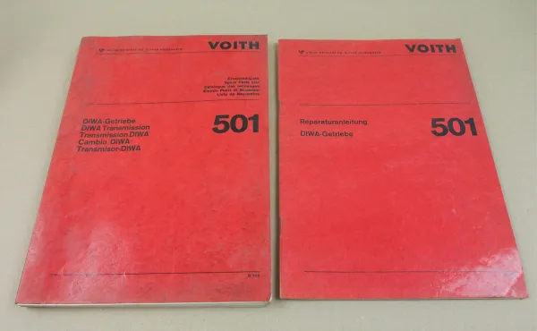 Voith 501 DIWA Getriebe Reparaturanleitung Werkstatthandbuch Ersatzteilliste