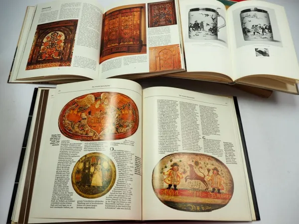 Volkskunst Bauernmalerei Porzellan Hinterglasmalerei 4 Bücher