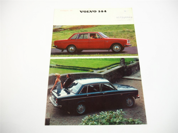 Volvo 144 PKW Prospekt Brochure 1966 englisch